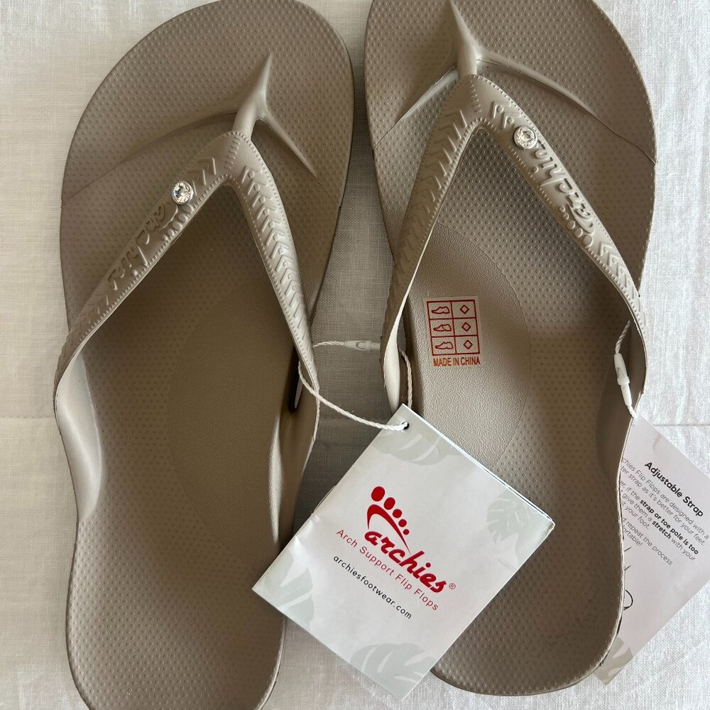 Women's Crystal Arch Support Flip Flop